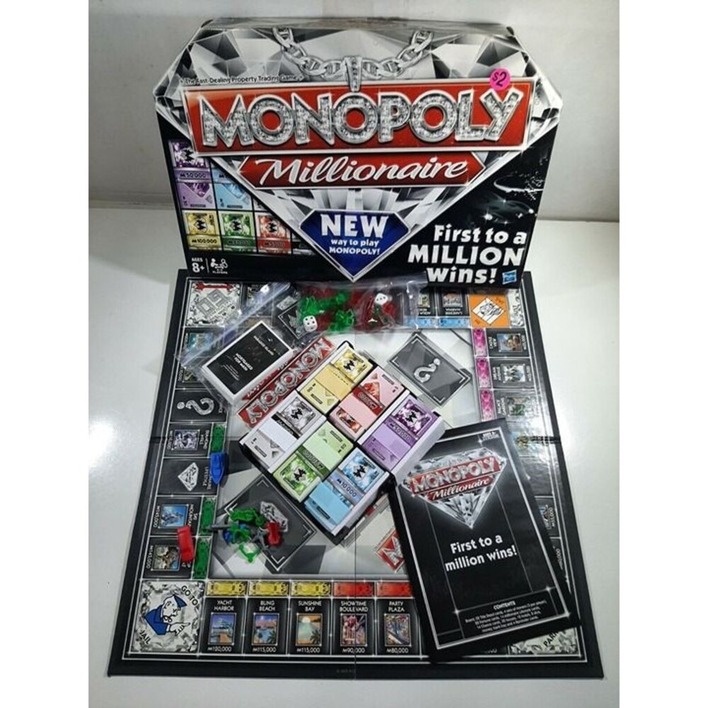 Hasbro Monopoly Millionaire Fast Dealing Property Trading Board Game 2012